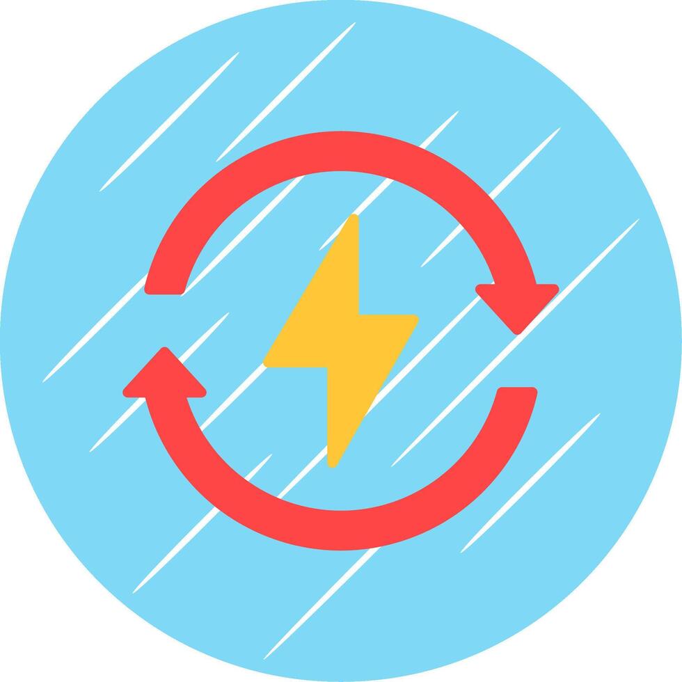 Recycle Flat Circle Icon Design vector