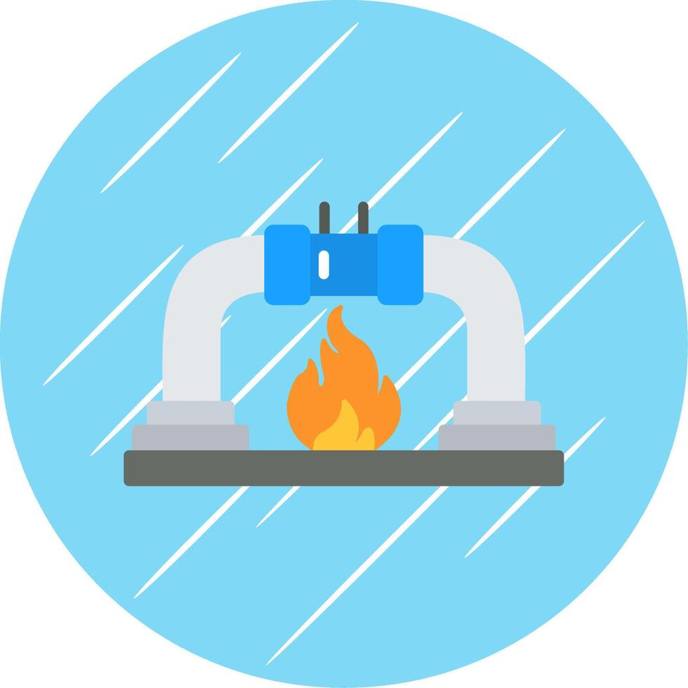 Gas PipeLine Circle Multi Circle Flat Circle Icon Design vector