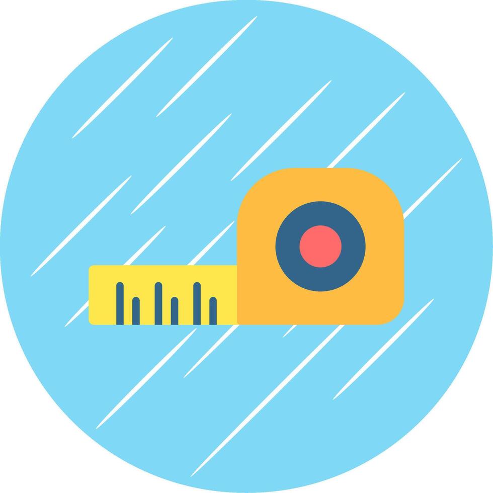 Tape Measure Flat Circle Icon Design vector