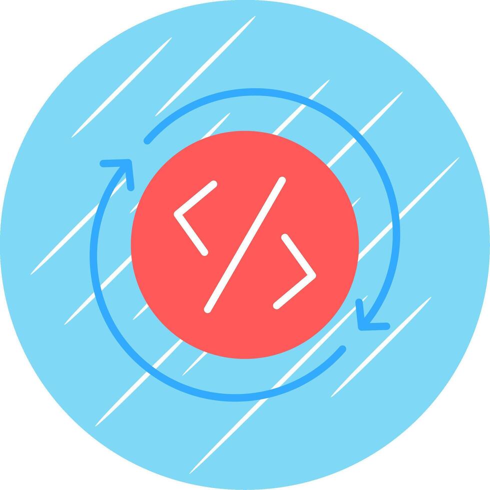Development Flat Circle Icon Design vector