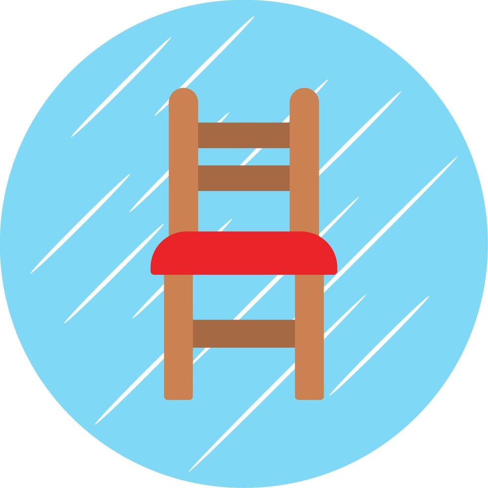 Dining Chair Flat Circle Icon Design vector