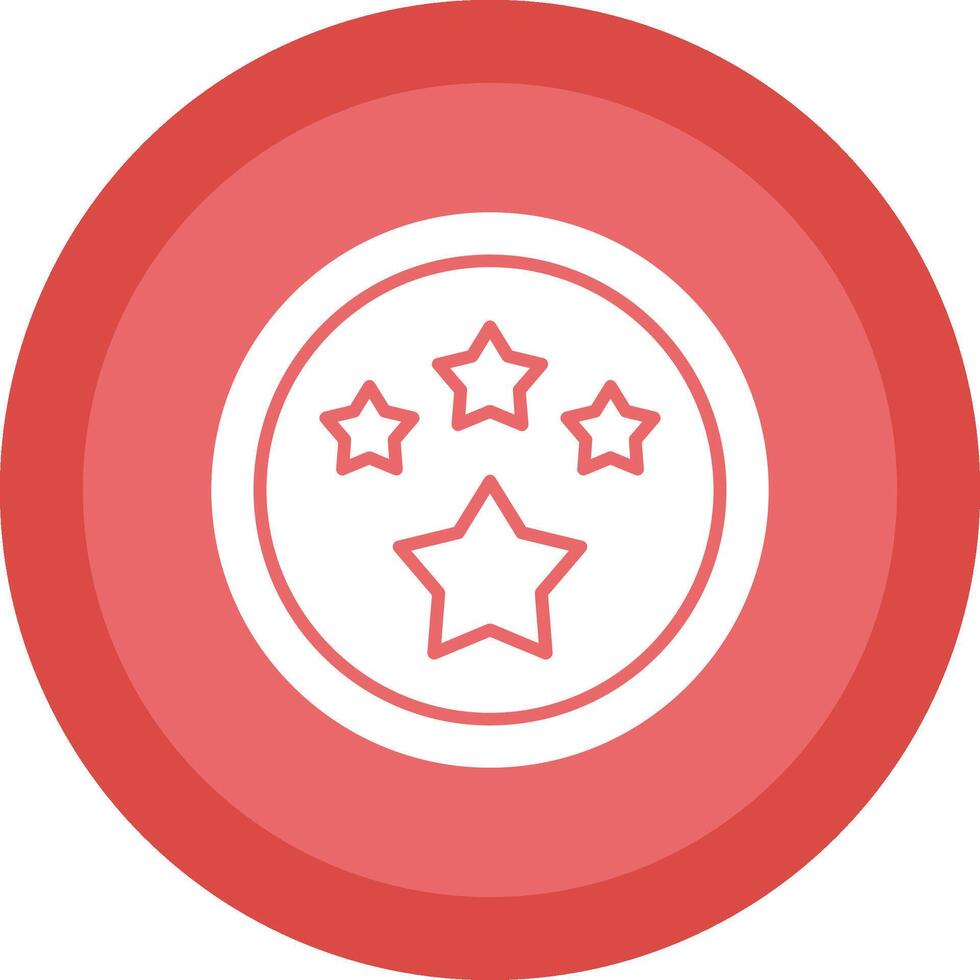 Star Line Shadow Circle Icon Design vector