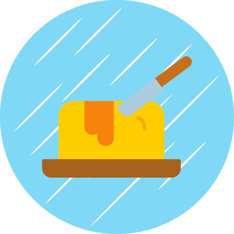 Butter Flat Circle Icon Design vector