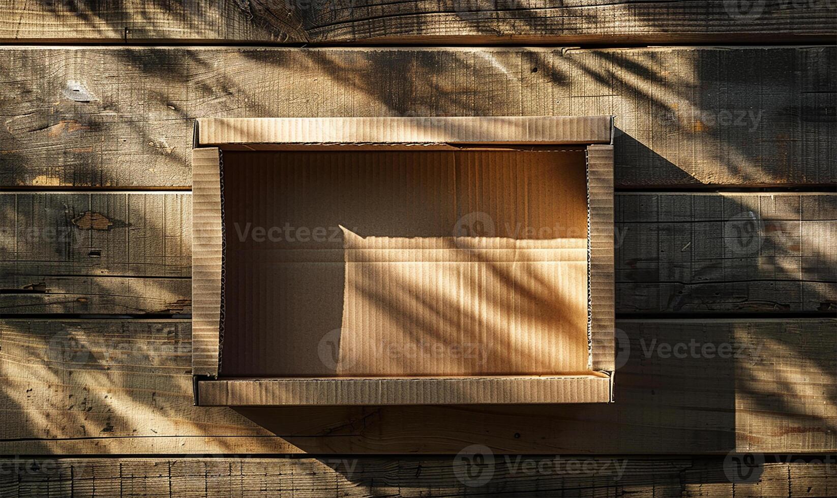 Cardboard simplicity on wood photo