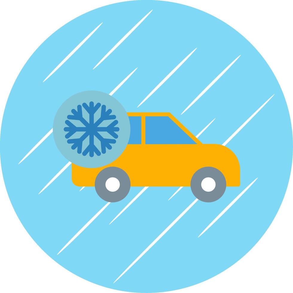 Air Conditioner Flat Circle Icon Design vector