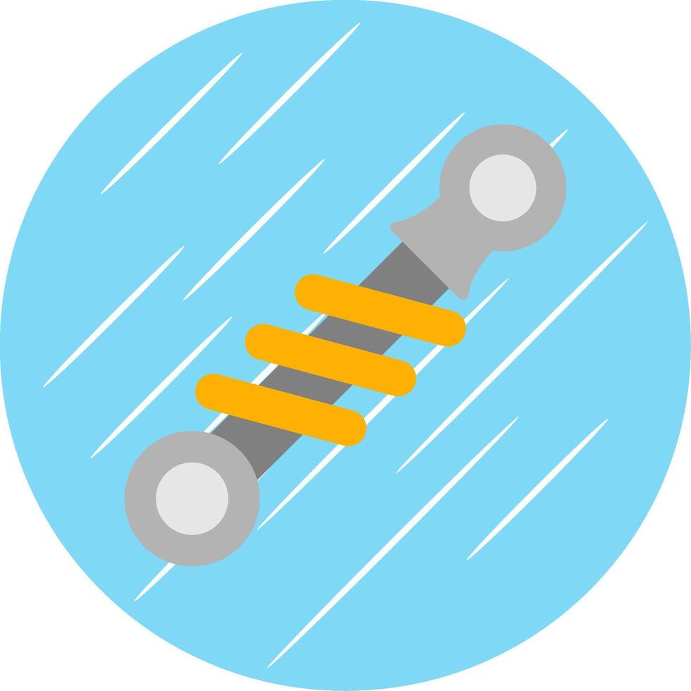 Shock Absorber Flat Circle Icon Design vector