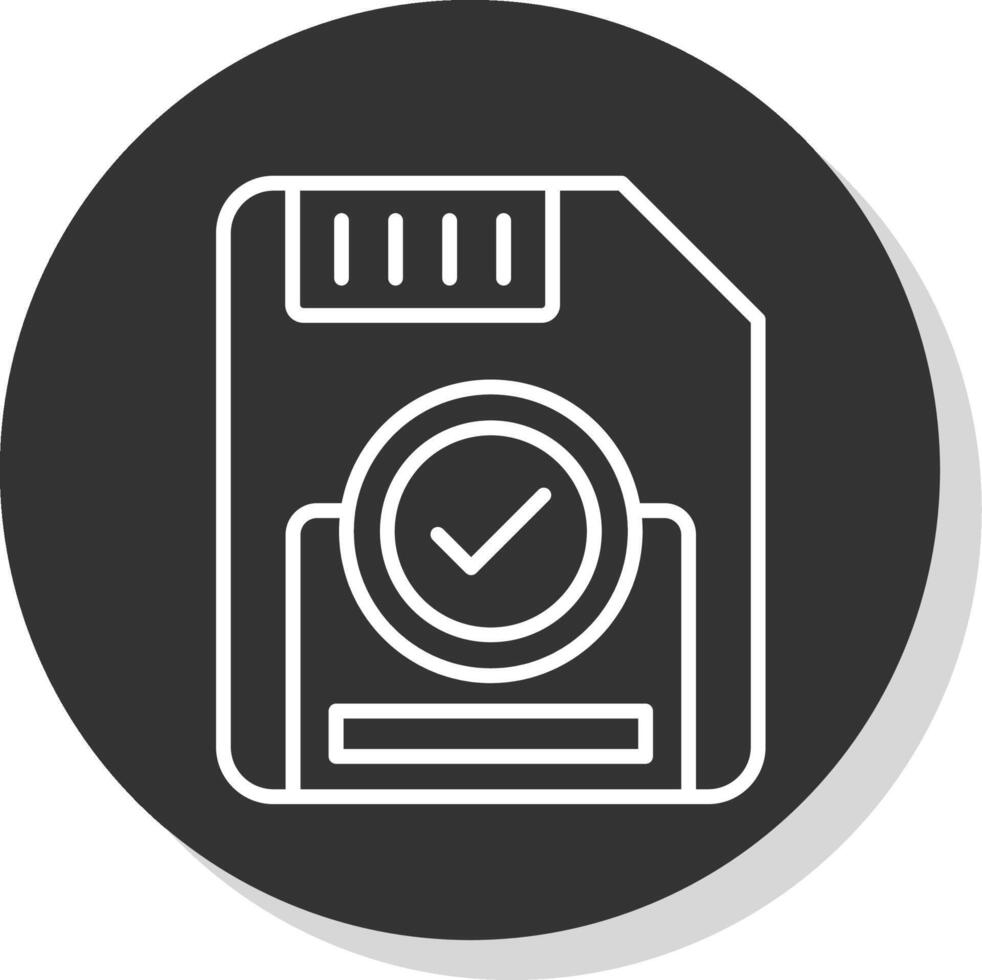 Disk Line Shadow Circle Icon Design vector