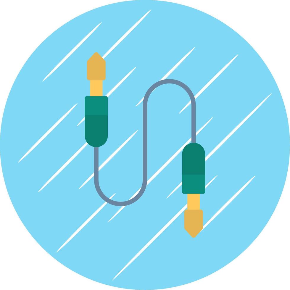 Auxiliary Cable Flat Circle Icon Design vector