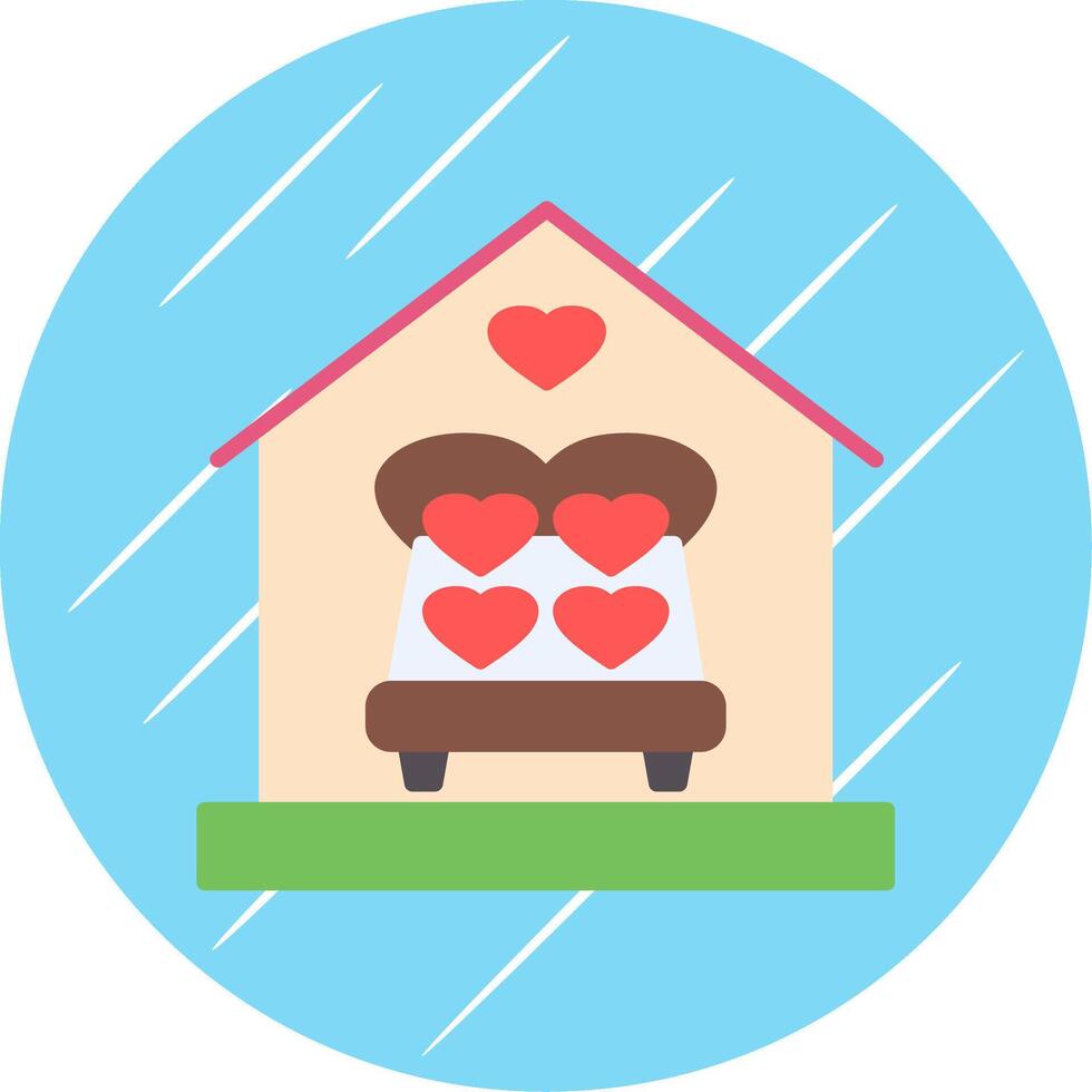 Home Flat Circle Icon Design vector