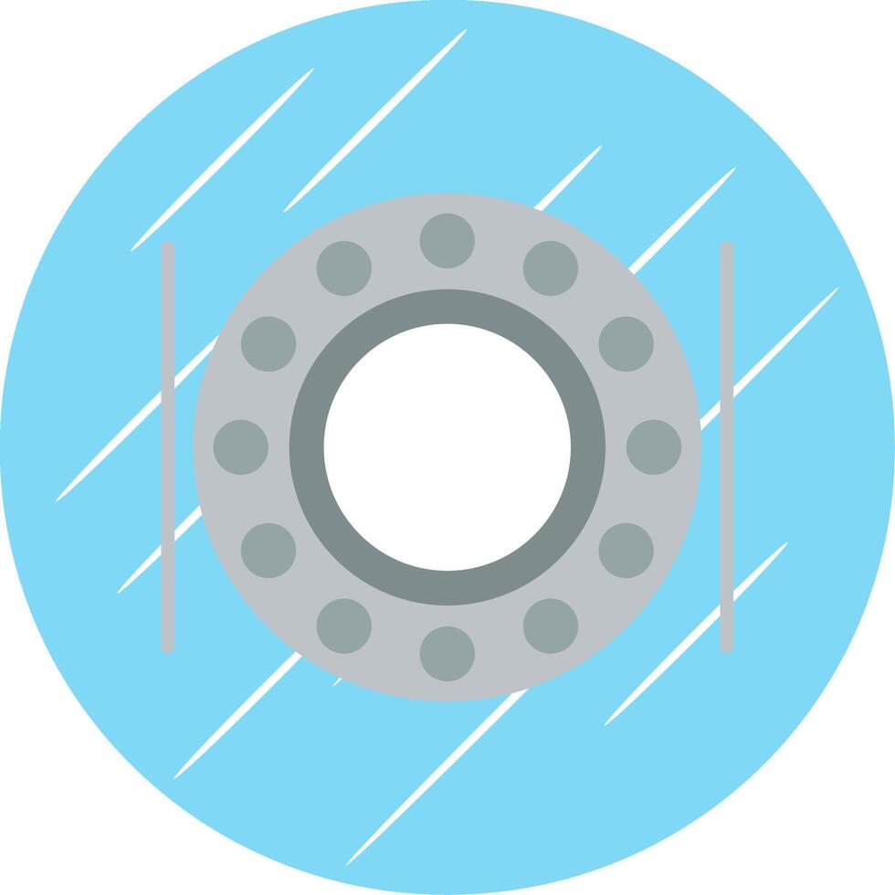 Ball Bearing Flat Circle Icon Design vector