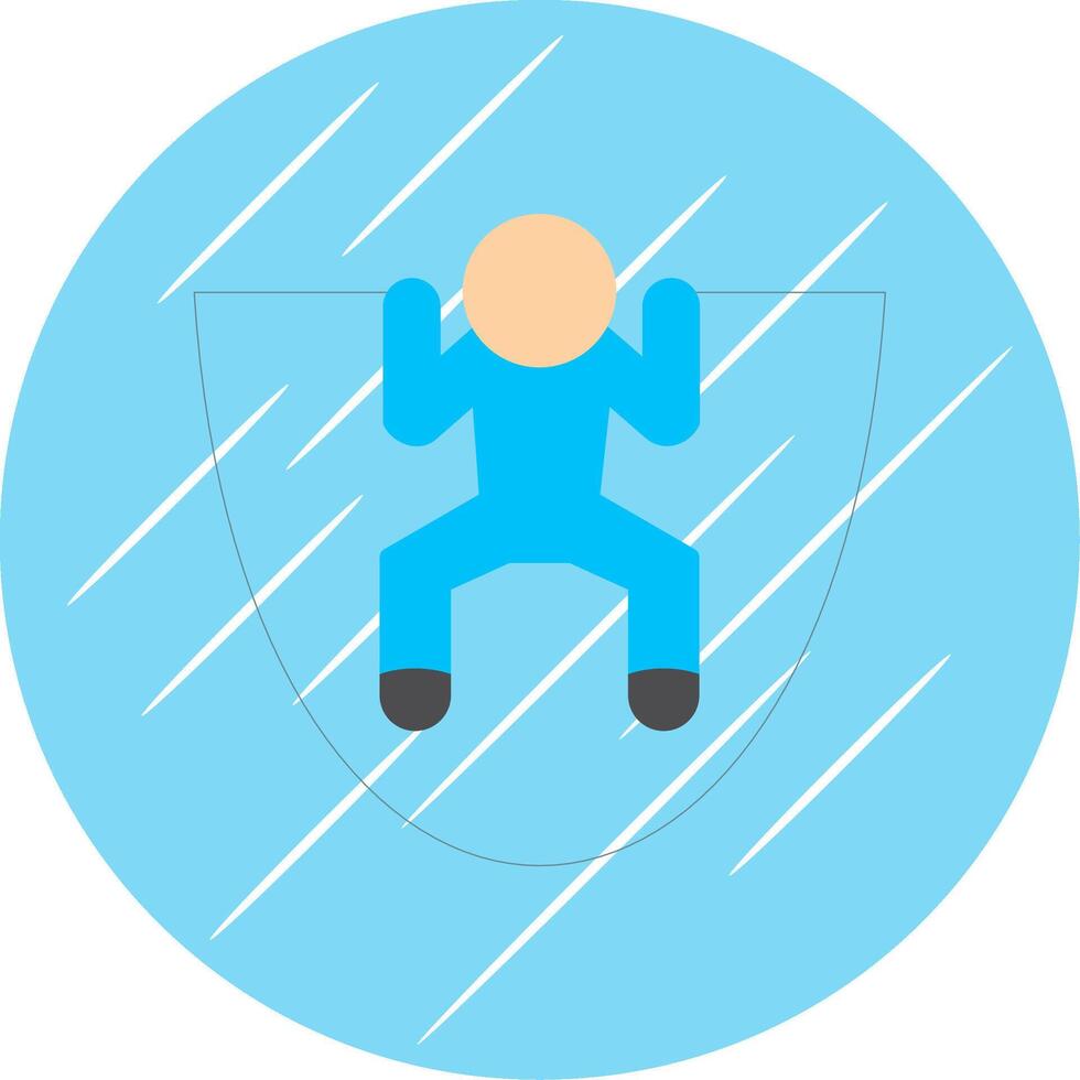 Skipping Flat Circle Icon Design vector