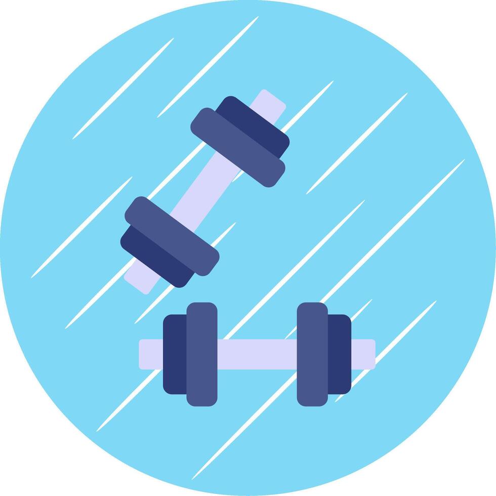 Dumbell Flat Circle Icon Design vector