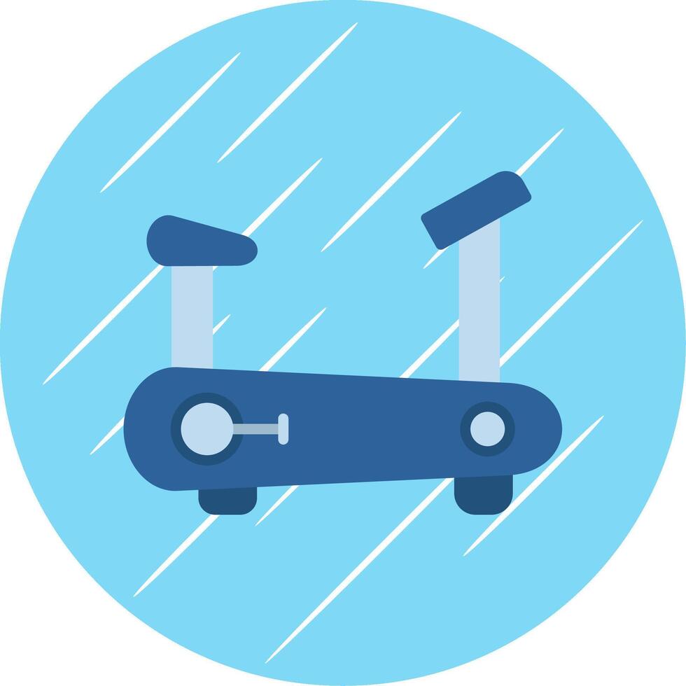 Stationary Bicycle Flat Circle Icon Design vector