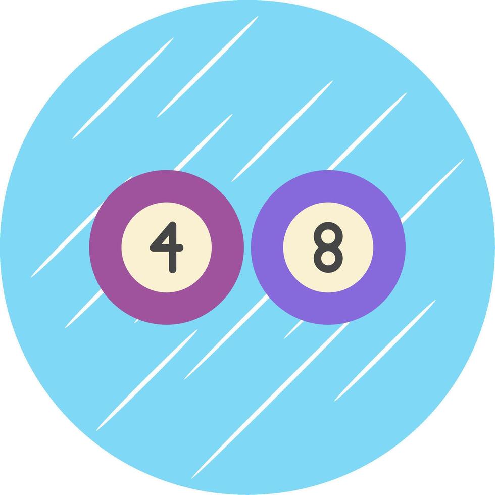 Billiard Ball Flat Circle Icon Design vector