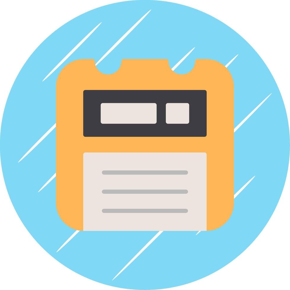 Floppy Disk Flat Circle Icon Design vector