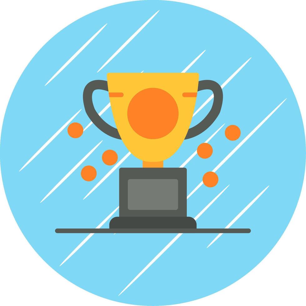 Trophy Flat Circle Icon Design vector