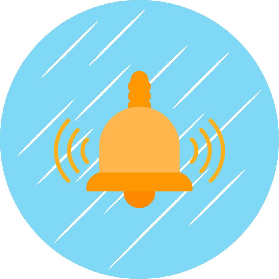 Bell Flat Circle Icon Design vector