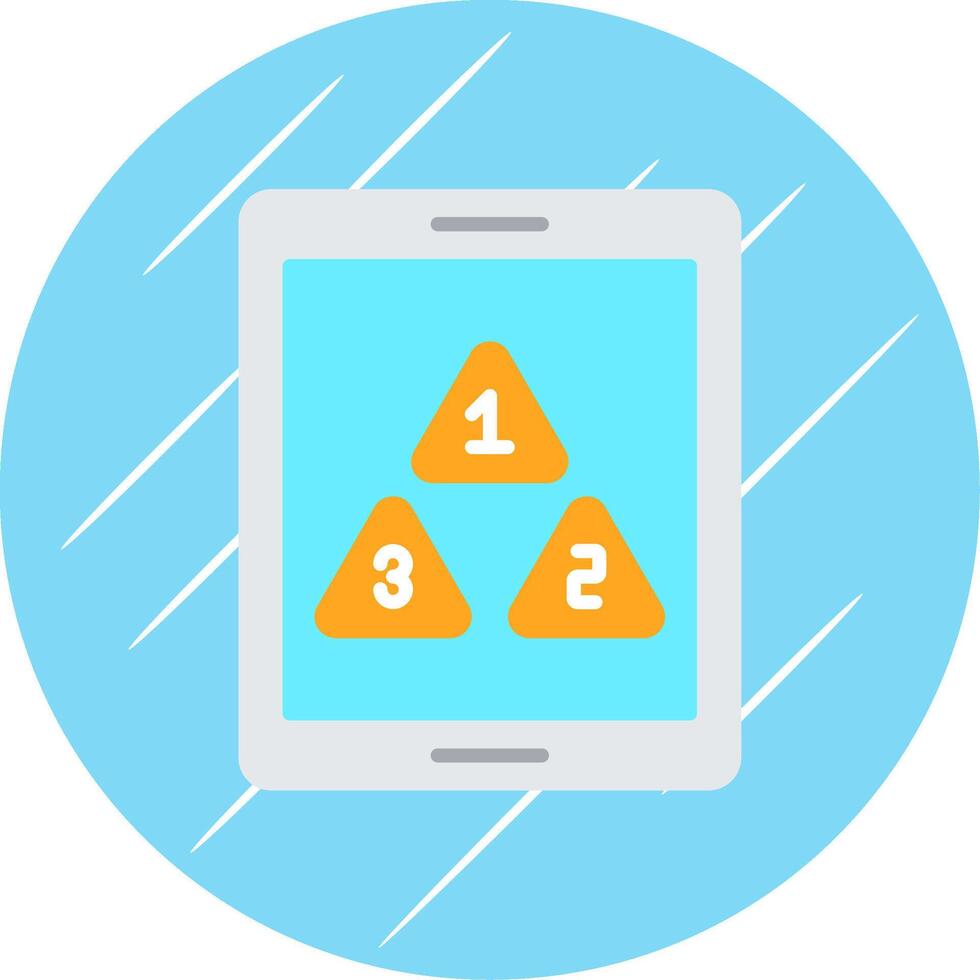 Tablet Flat Circle Icon Design vector