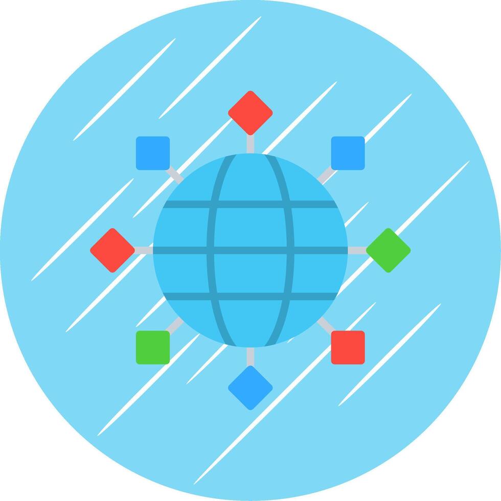 Internet Flat Circle Icon Design vector