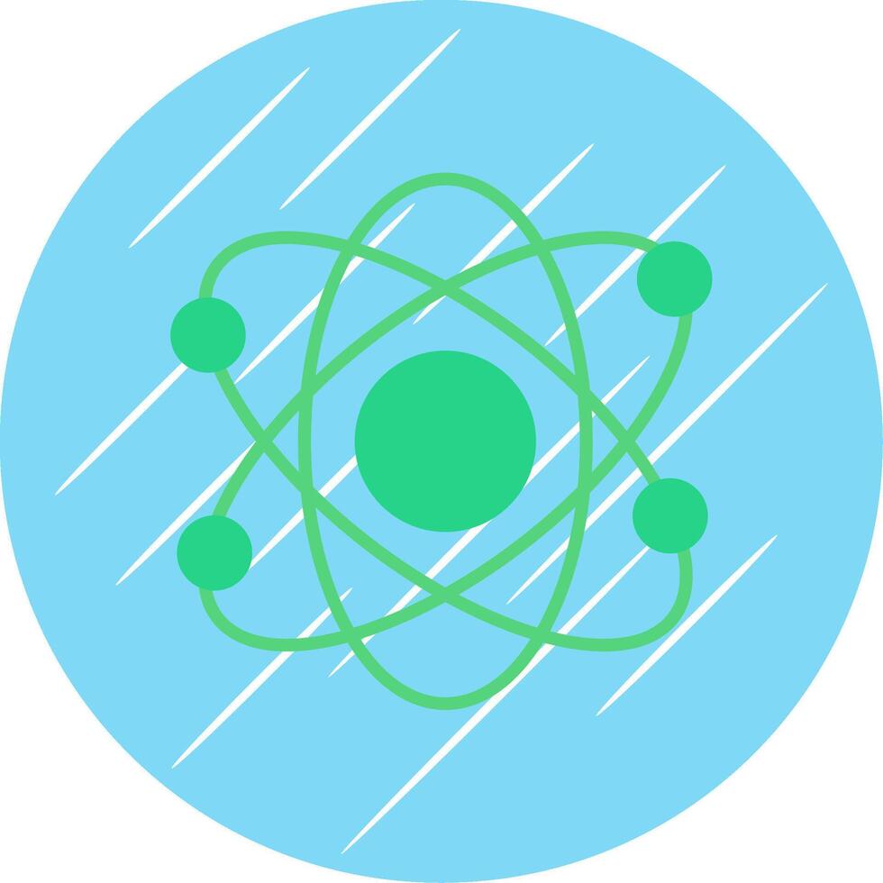 Atomic Flat Circle Icon Design vector