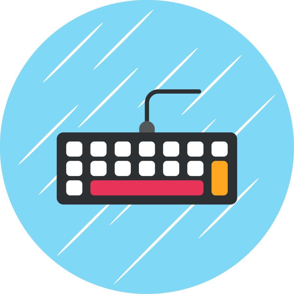 Keyboard Flat Circle Icon Design vector