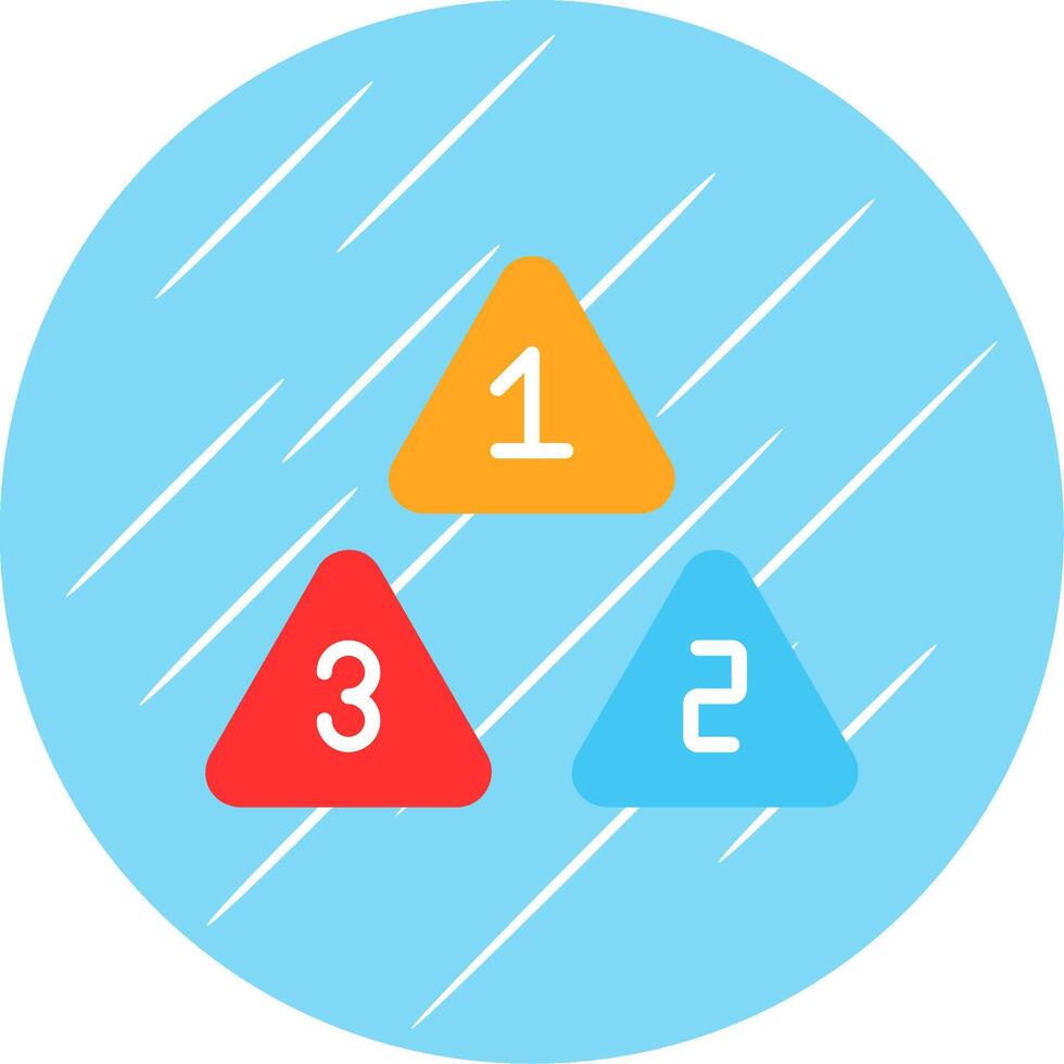 Numbers Flat Circle Icon Design vector