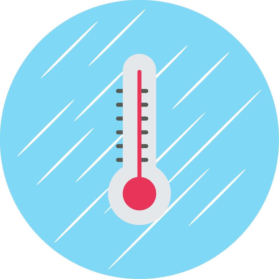 Thermometer Flat Circle Icon Design vector