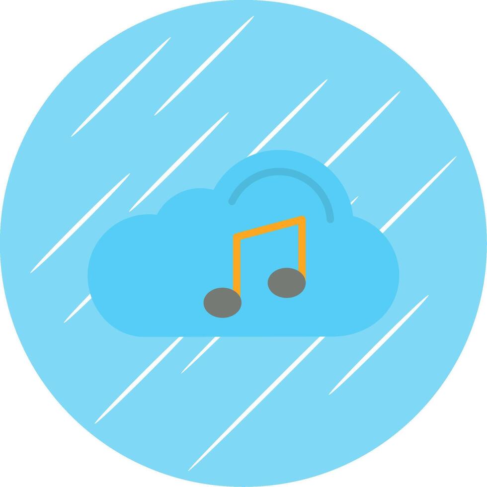 nube plano circulo icono diseño vector