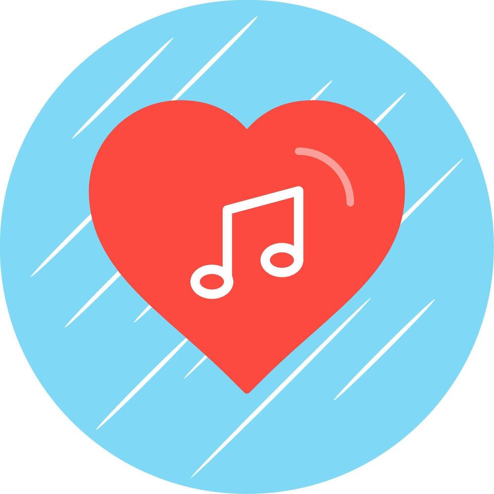 Heart Flat Circle Icon Design vector