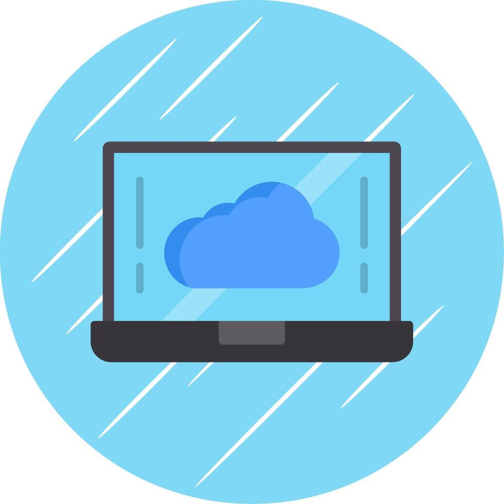 Cloud Flat Circle Icon Design vector