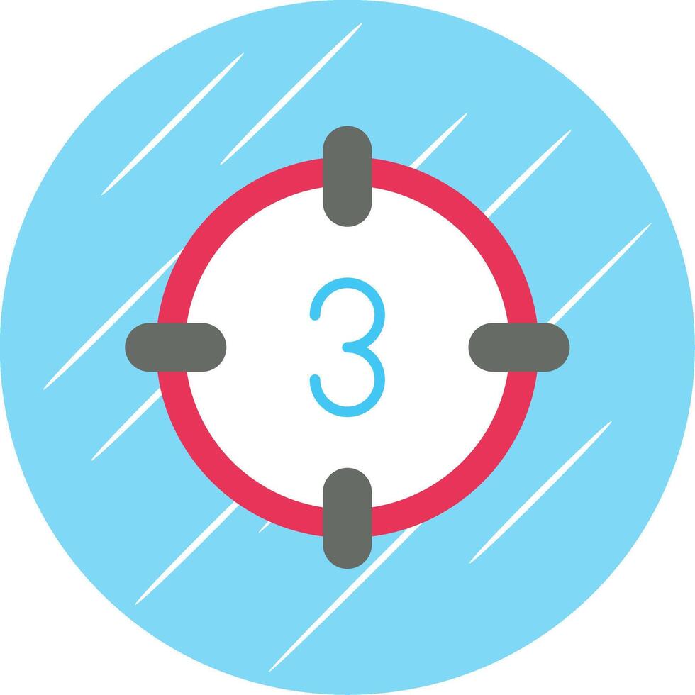 Countdown Flat Circle Icon Design vector