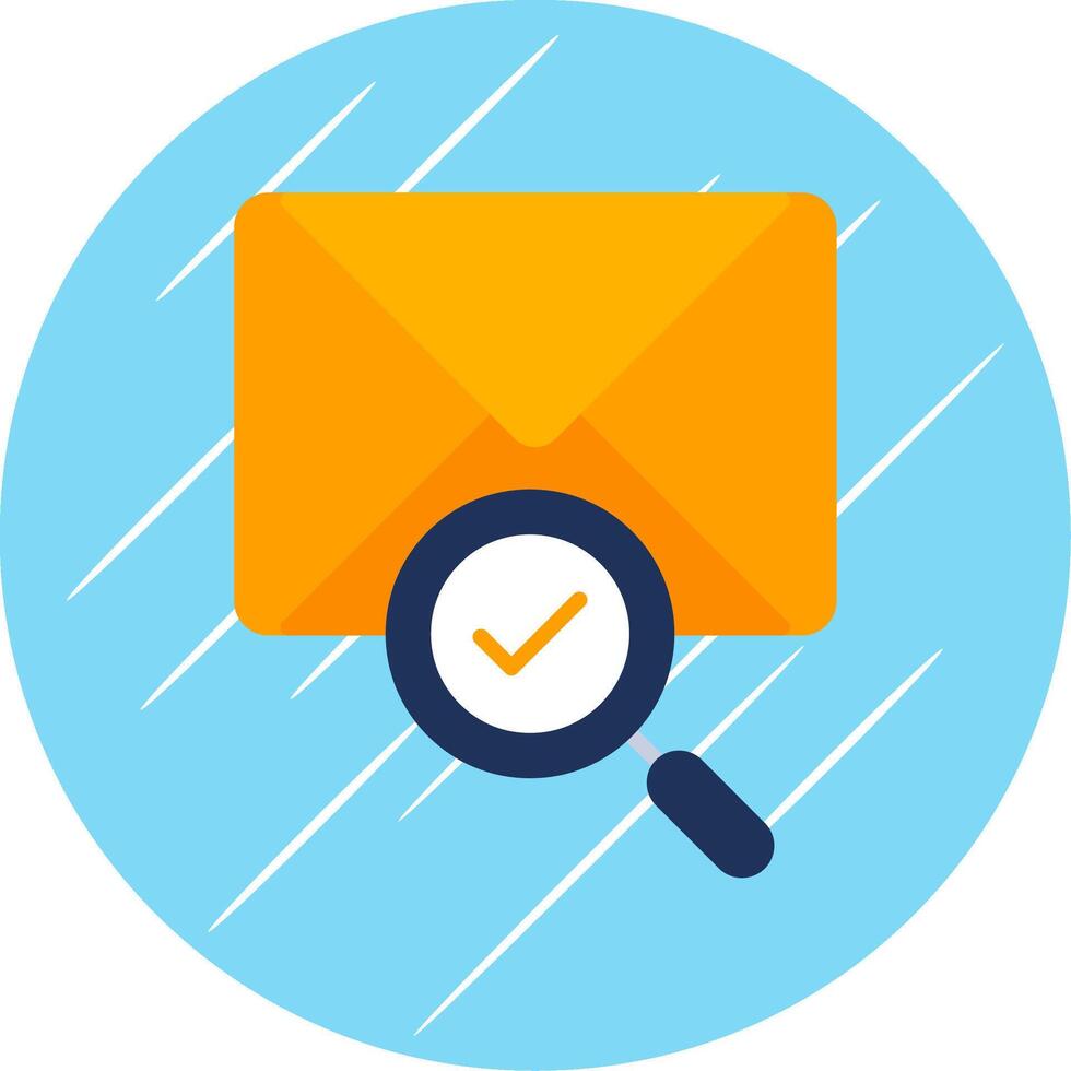 Mail Flat Circle Icon Design vector