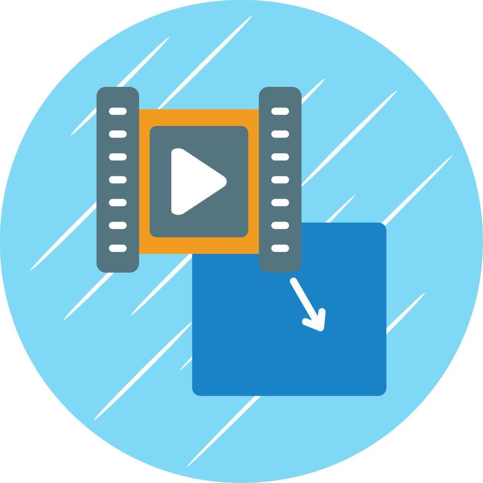 Footage Flat Circle Icon Design vector