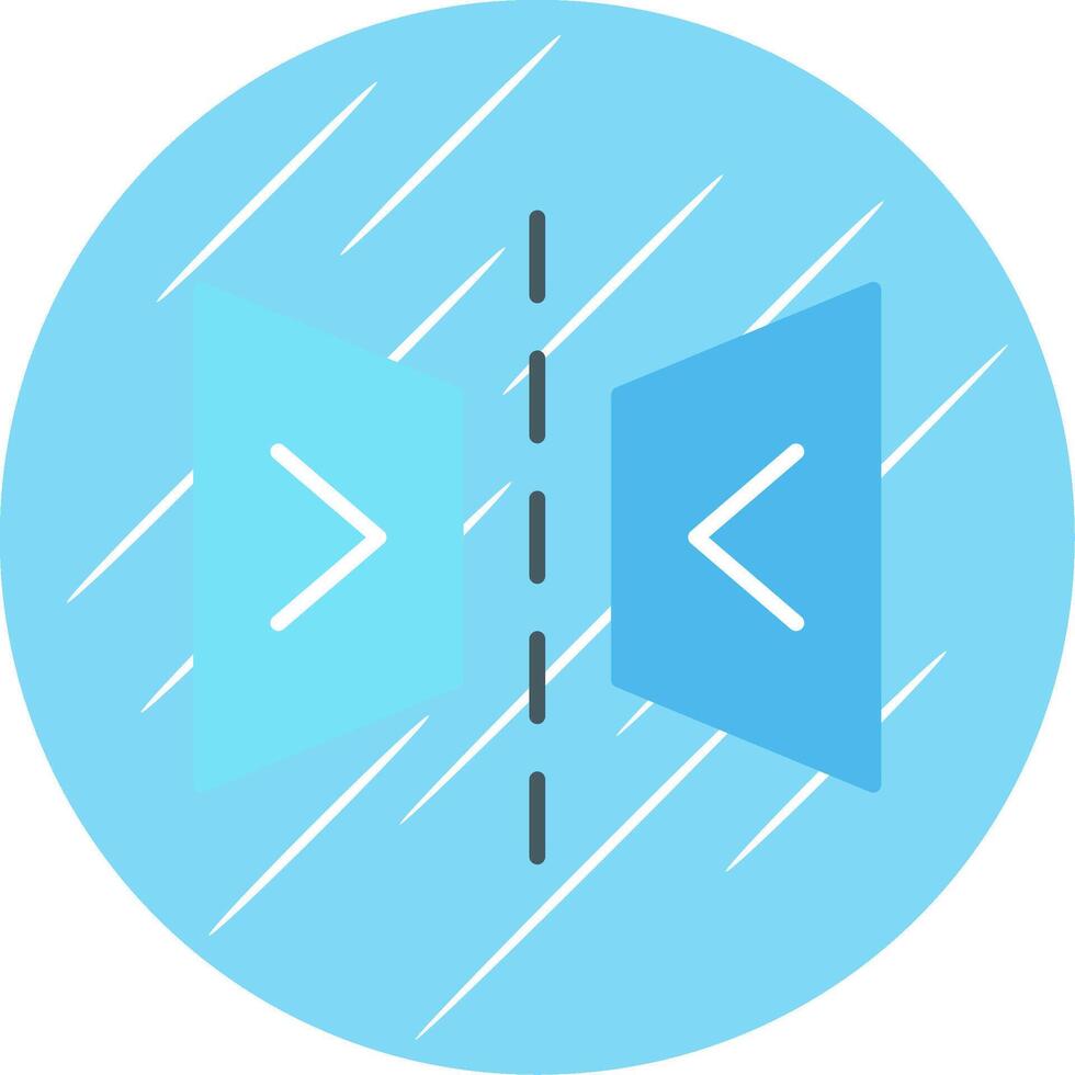 Reflect Flat Circle Icon Design vector