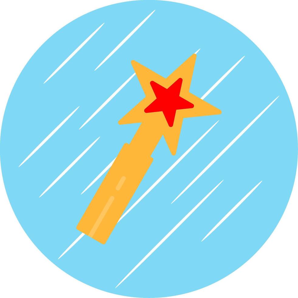 Magic Wand Flat Circle Icon Design vector