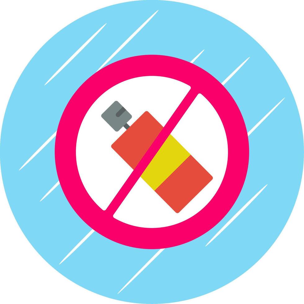 No Aerosol Flat Circle Icon Design vector