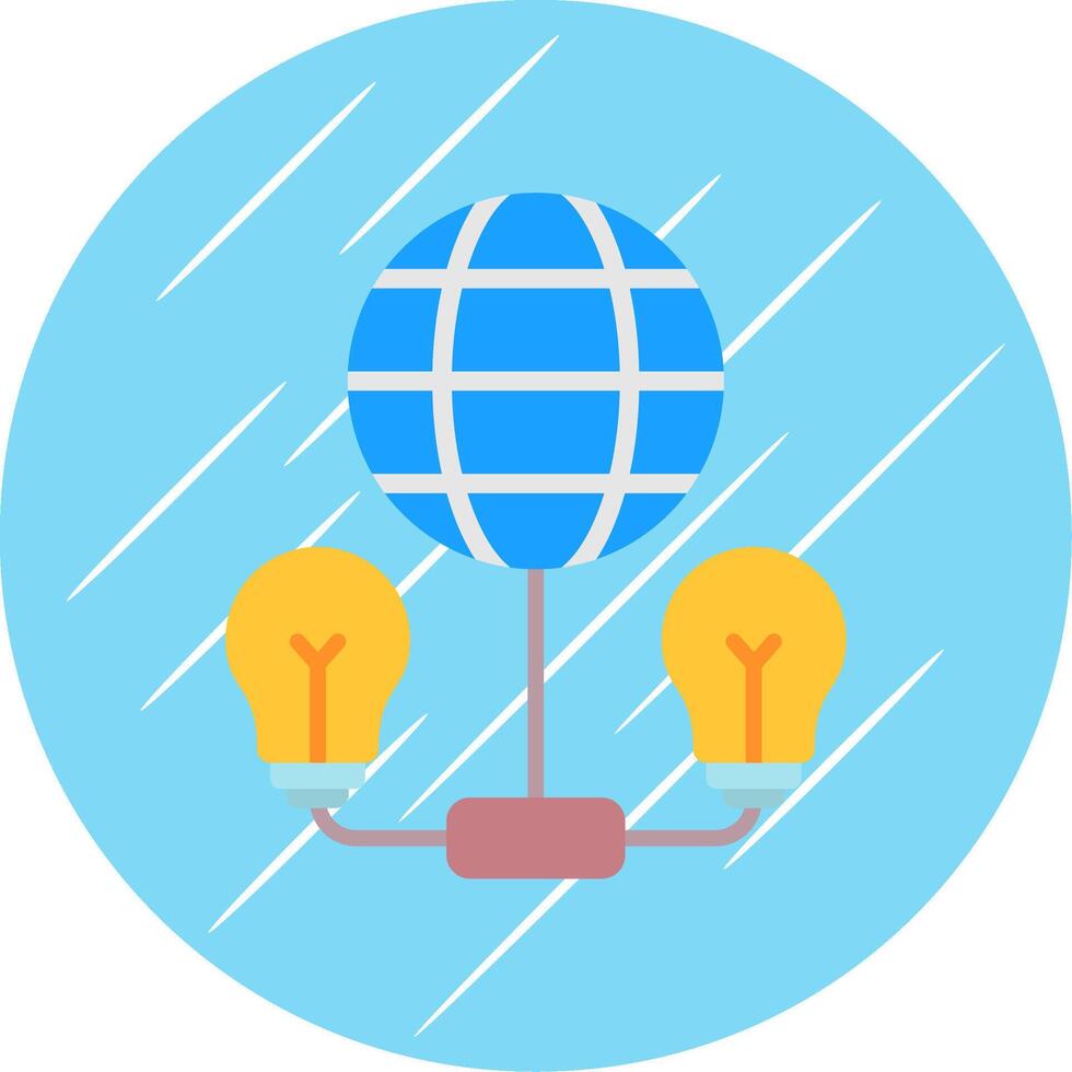 Network Flat Circle Icon Design vector