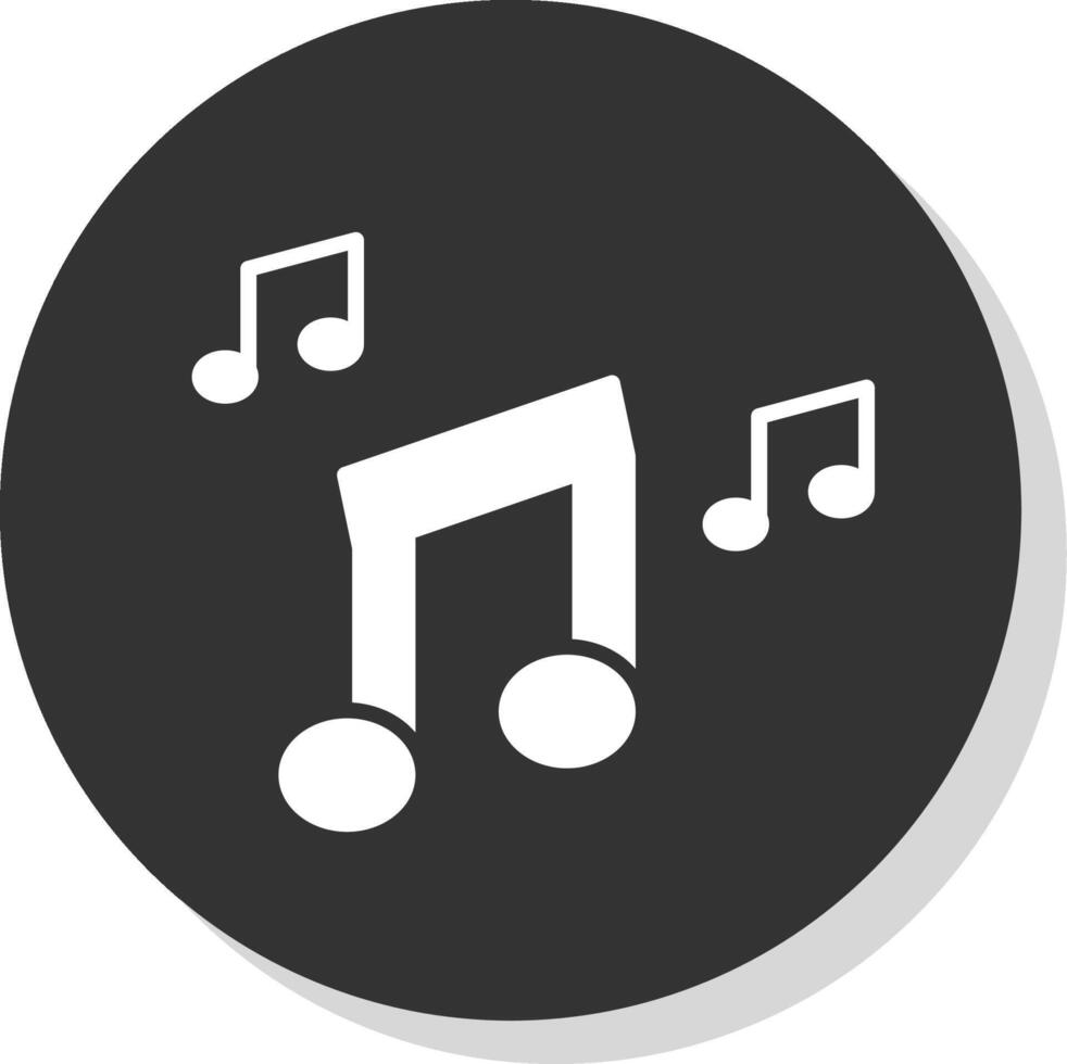 música plano circulo icono diseño vector