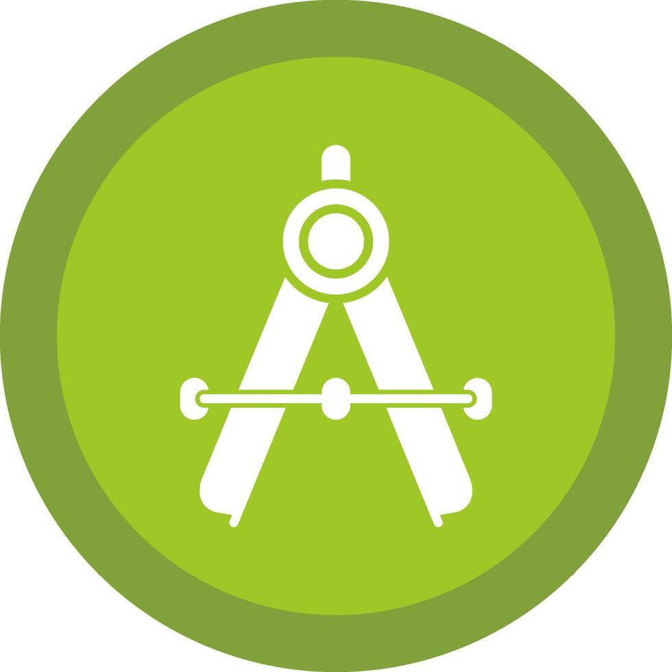 Compass Line Shadow Circle Icon Design vector