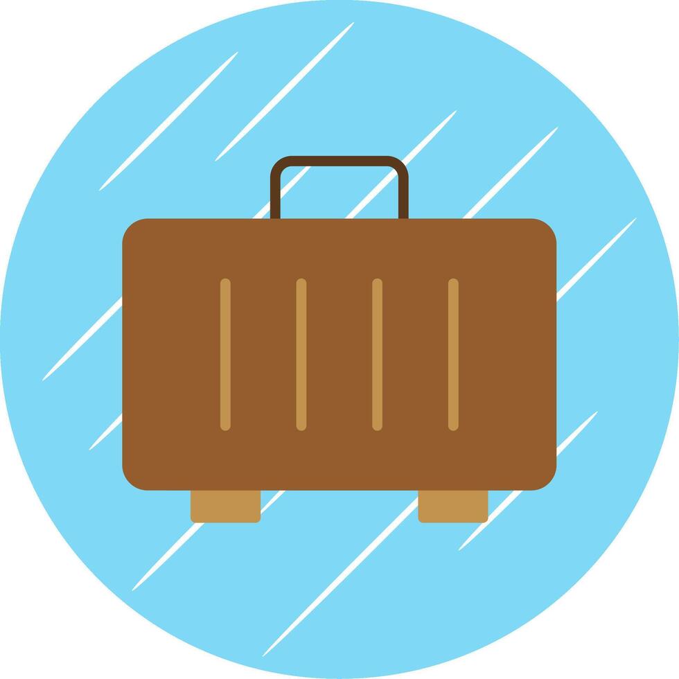 Suitcase Flat Circle Icon Design vector