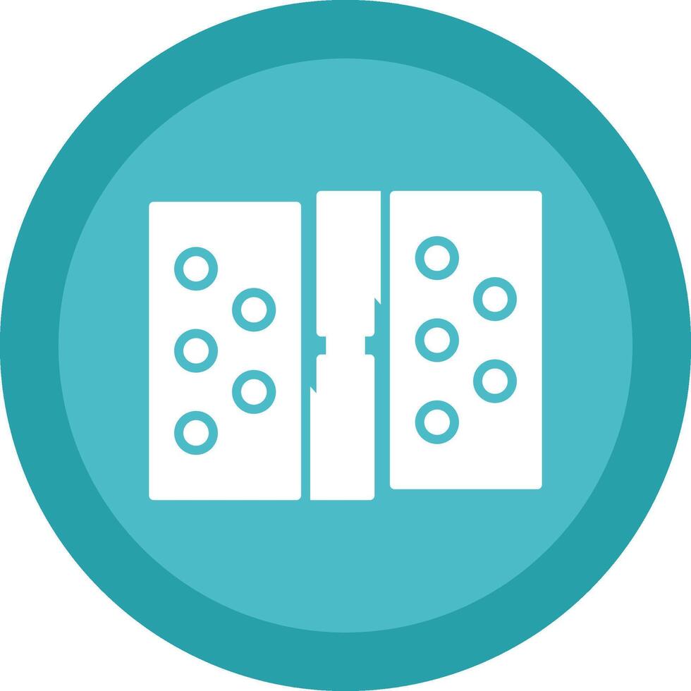 Hinge Line Shadow Circle Icon Design vector