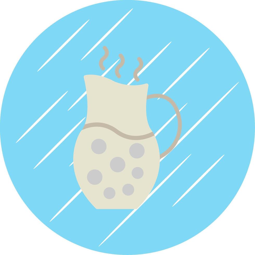 Jug Flat Circle Icon Design vector