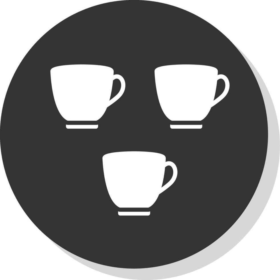 Cups Flat Circle Icon Design vector