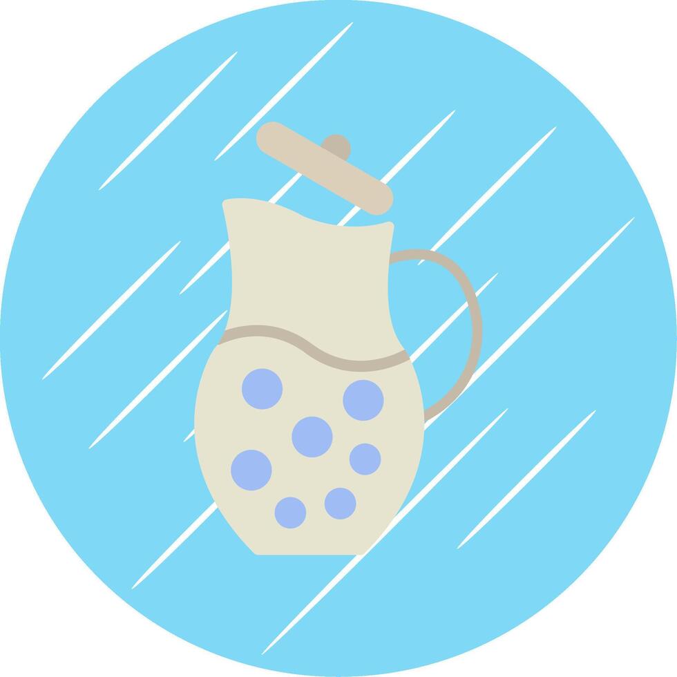 Jug Flat Circle Icon Design vector