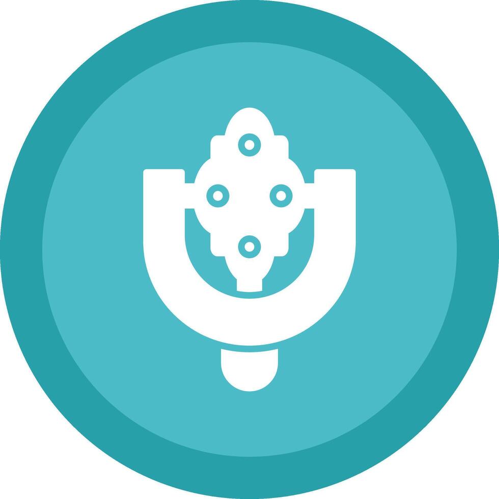 Door Knocker Line Shadow Circle Icon Design vector
