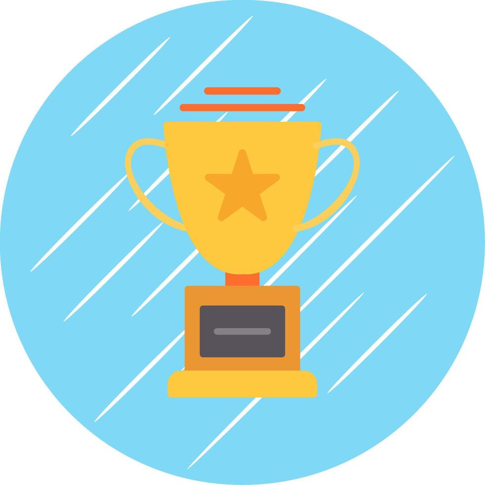 Trophy Flat Circle Icon Design vector