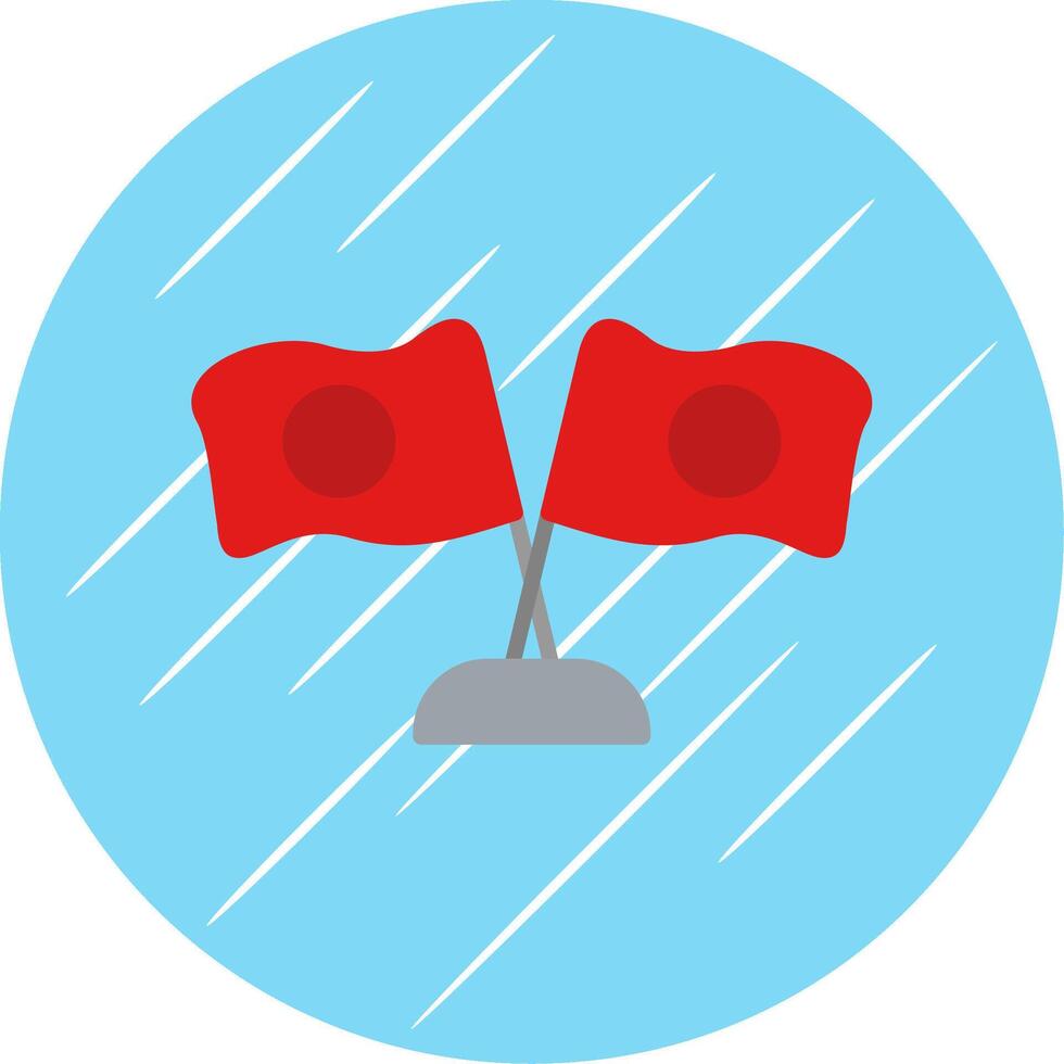 Flags Flat Circle Icon Design vector