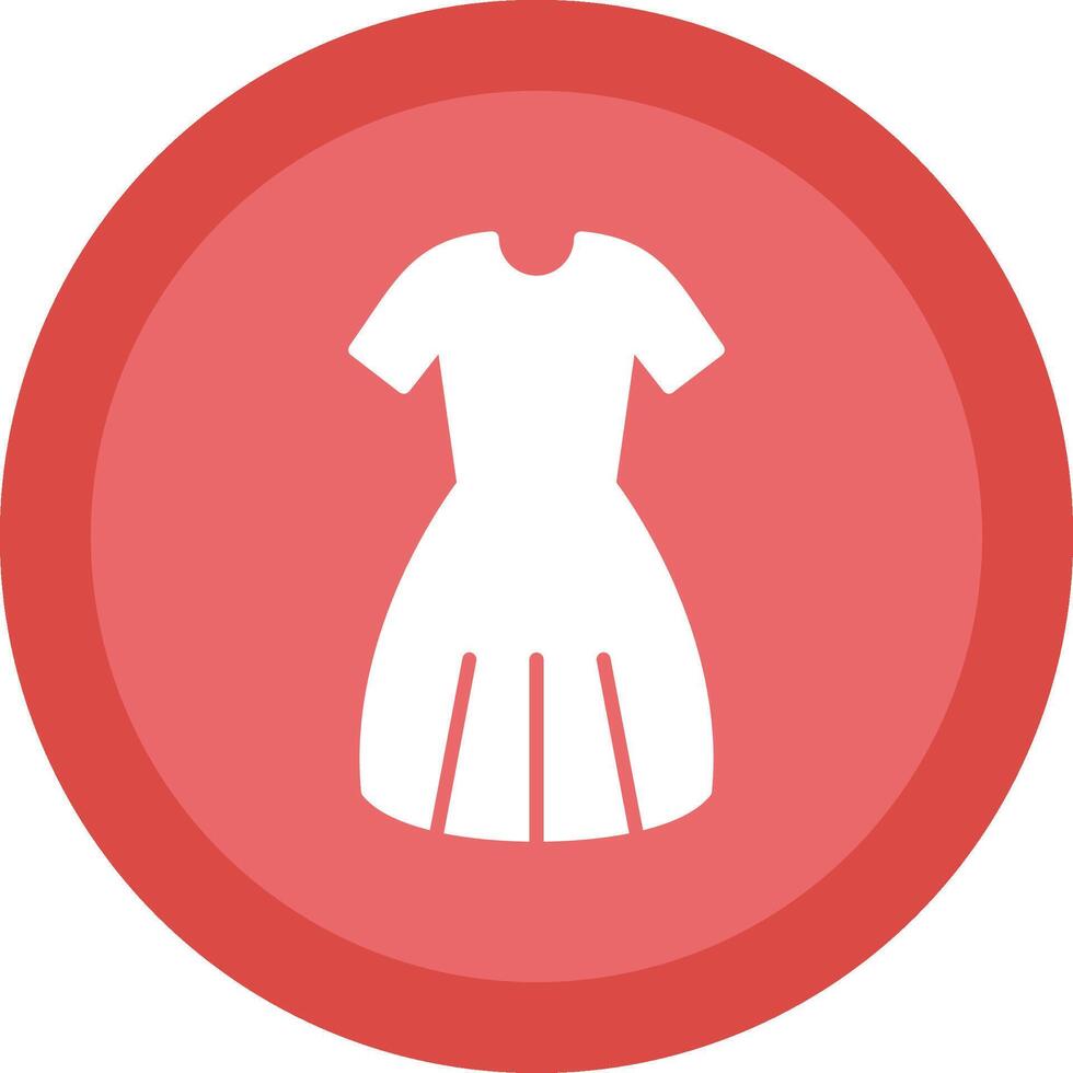 Dress Line Shadow Circle Icon Design vector