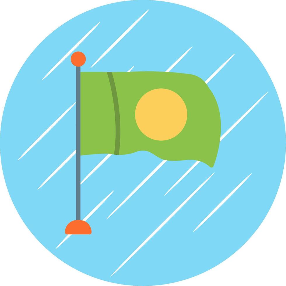 Flag Flat Circle Icon Design vector