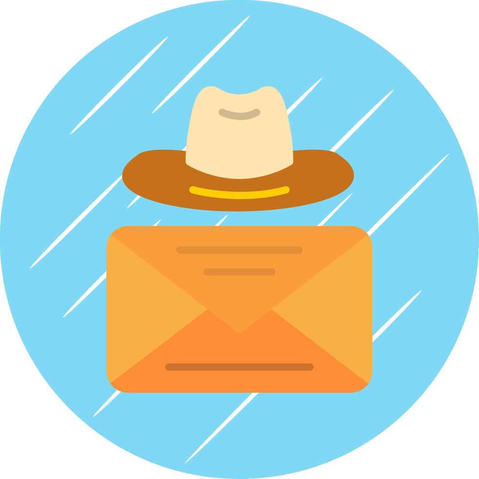 Mail Flat Circle Icon Design vector